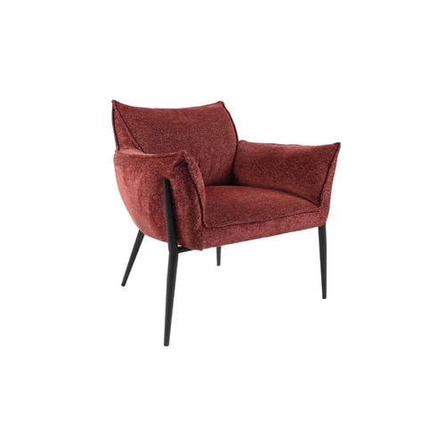Poltrona POLTRONA IN TESSUTO EFFETTO VELLUTO COLORE BRUCIATO GAMBE METALLO NERE BRI1544462