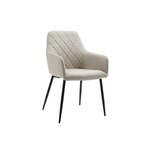 Sedia POLTRONA IN TESSUTO COLORE BEIGE GAMBE METALLO NERE BRI1544463