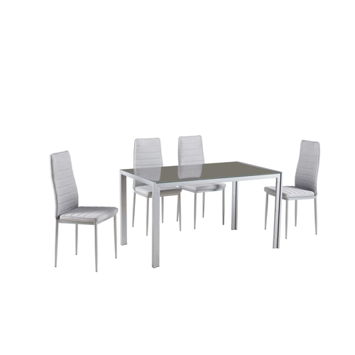 Set tavolo + 4 sedie coordinate in alluminio BRI1544781
