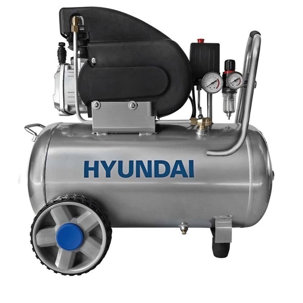 Image of Hyundai Compressore HYUNDAI COMPRESSORE 50LT LUBRIFICATO AD OLIO CON FILTRO ANTI CONDENSA potenza 2 hp014