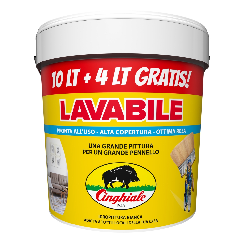 Image of CINGHIALE Pittura murale Lavabile per cartongesso 14L014