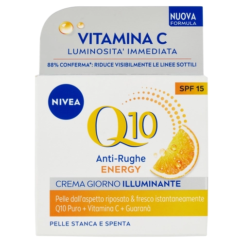 Nivea Q10 Anti-Rughe Energy Crema Giorno Illuminante SPF 15 Pelle Stanca e Spenta 50 ml BRI1547853
