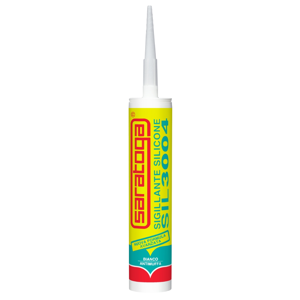 Image of Saratoga Silicone sigillante silicone sigillante SIL 3004 Bianco Antimuffa 30 pezzi da 280 mL014