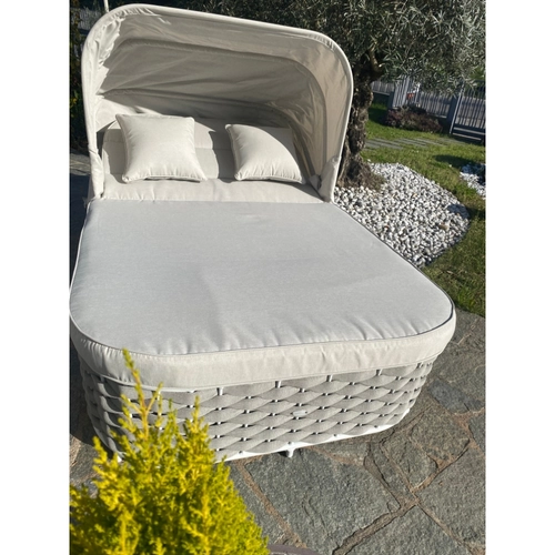 Lettino multiposizione SUNLOUNGE AGAPANTHUS DOPPIO BIANCO E GRIGIO BRI1548435