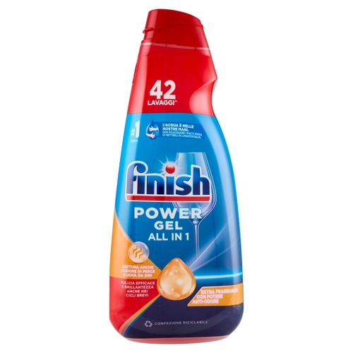 Finish Power Gel Antiodore liquido lavastoviglie 42 lavaggi 940 ml BRI1548766