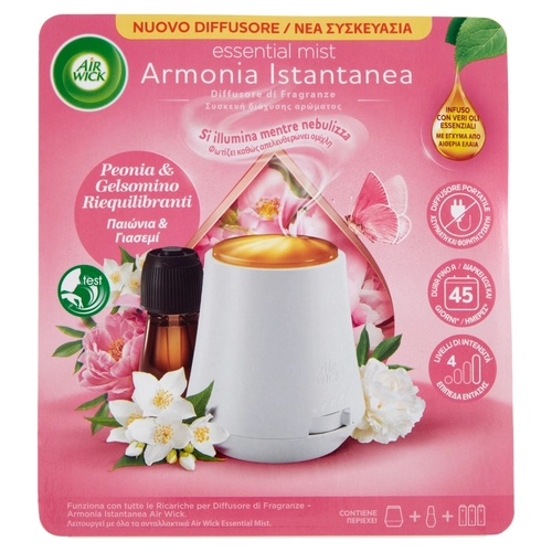 Air Wick Diffusore di Fragranza con oli essenziali Peonia e Gelsomino Profumatore per ambiente 20 ml BRI1549546