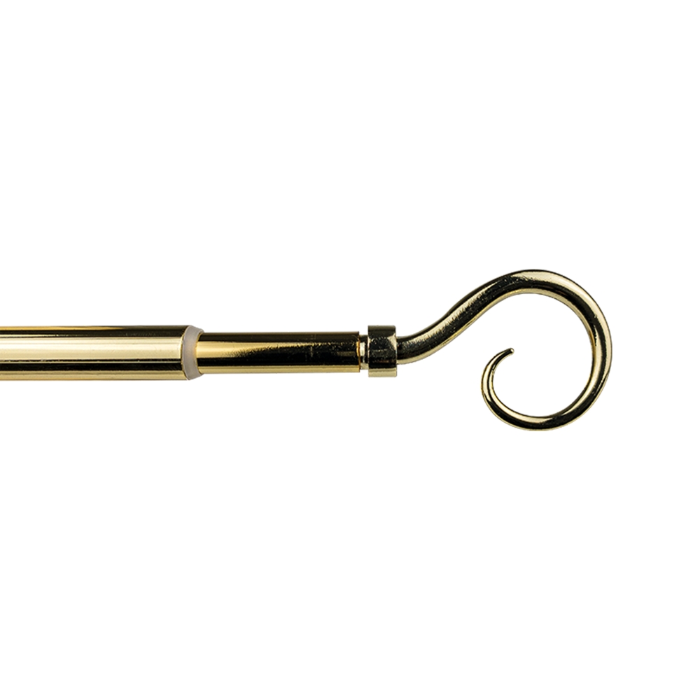 Ivilon Staffe Per Aste Da Tenda Fisse – Warm Gold, Set Da 2 – Per Aste Da 7/8" (2,5 Cm) – Supporti In Ferro Con Viti E Tasselli