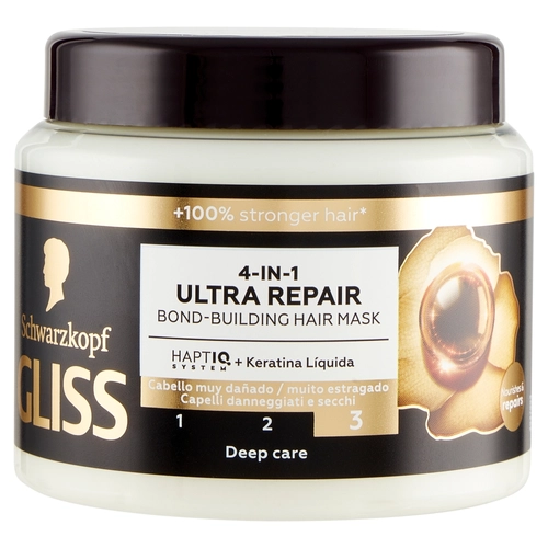 Gliss 4-in-1 Ultra Repair Maschera Bond Building per Capelli 400ml BRI1550115