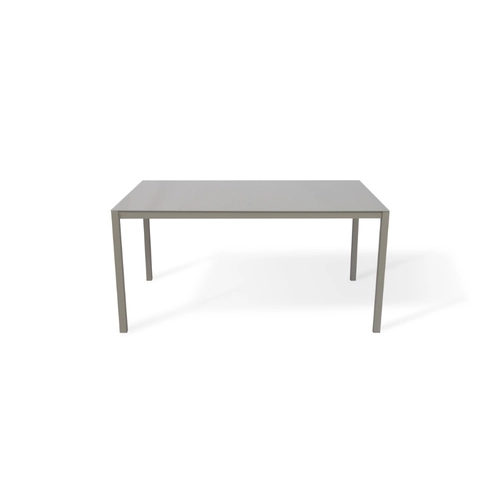 Tavolo 150x80x74 cm in acciaio con top in vetro temperato BRI1553165