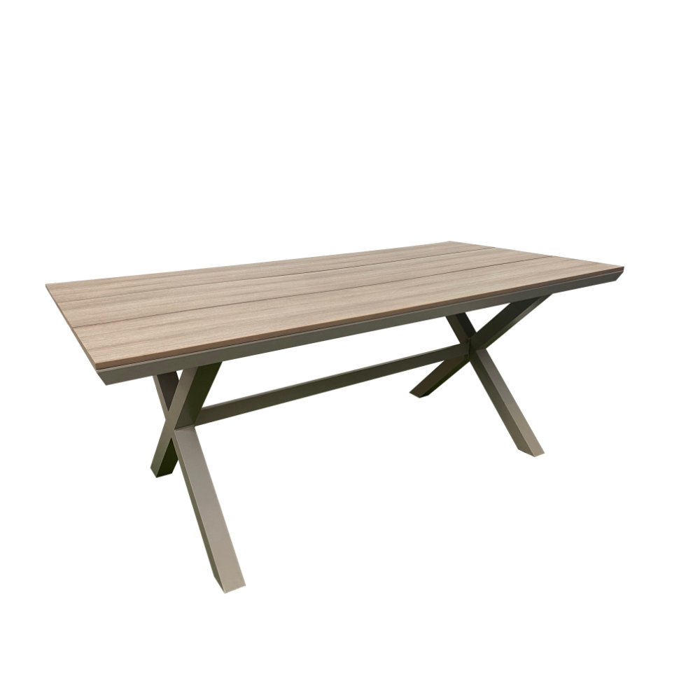 No Brand Tavolo alluminio e polywood 180x90x75 cm