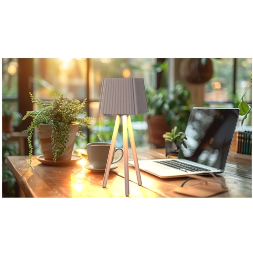 Lampada da tavolo moderna Lampada DALIA TORTORA in ABS+alluminio -c/accensione touch-ricaricabile - soggetta a contributo RAEE -TORTORA BRI1555689