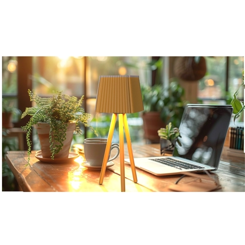 Lampada da tavolo moderna Lampada DALIA SENAPE in ABS+alluminio -c/accensione touch-ricaricabile - soggetta a contributo RAEE -SENAPE BRI1555690
