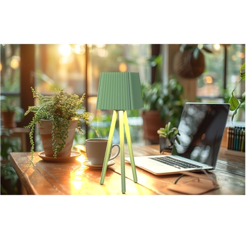 Lampada da tavolo moderna Lampada DALIA VERDE OLIVA in ABS+alluminio -c/accensione touch-ricaricabile - soggetta a contributo RAEE -VERDE OLIVA BRI1555691
