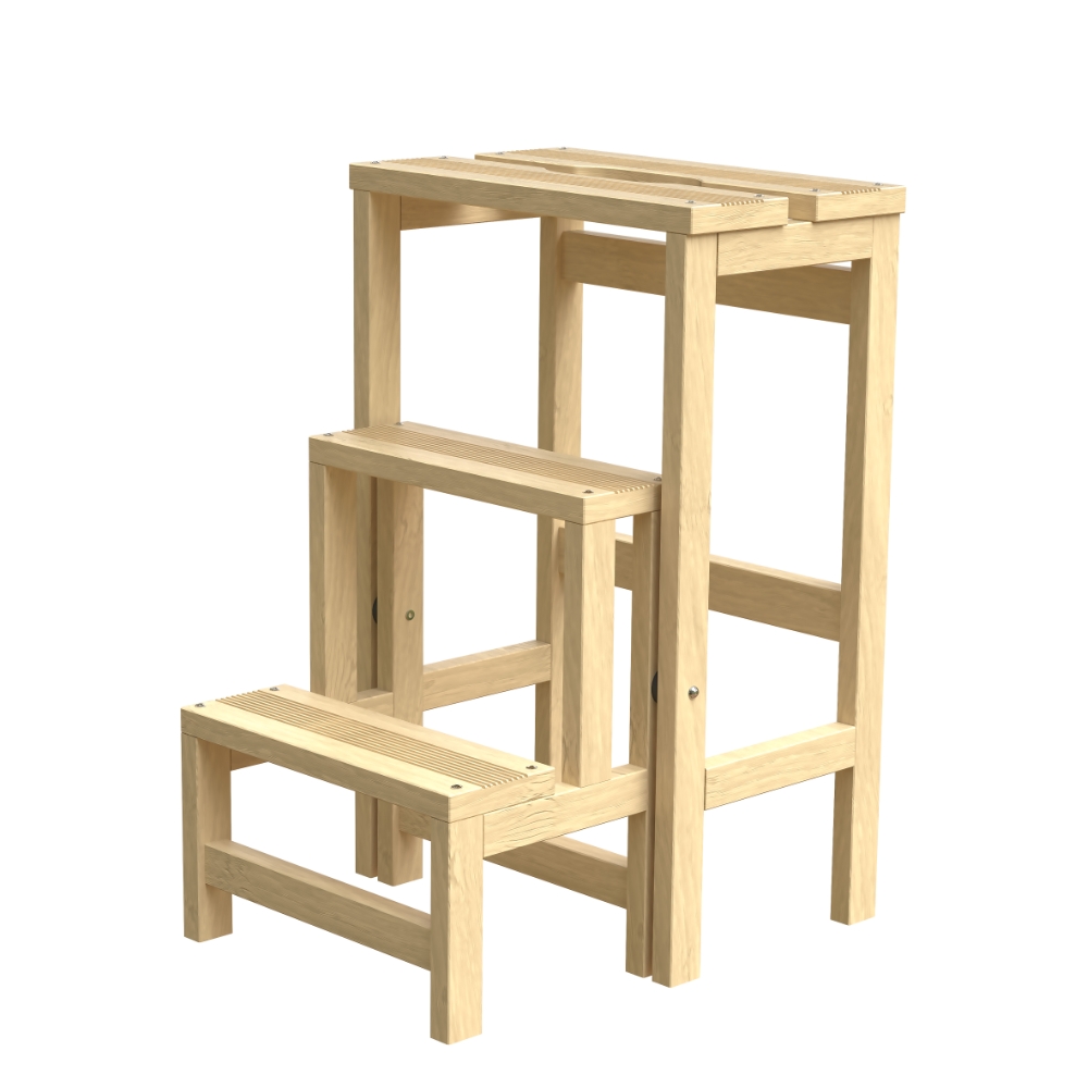 Colombo Scala salvaspazio in legno di faggio RIBALTINO