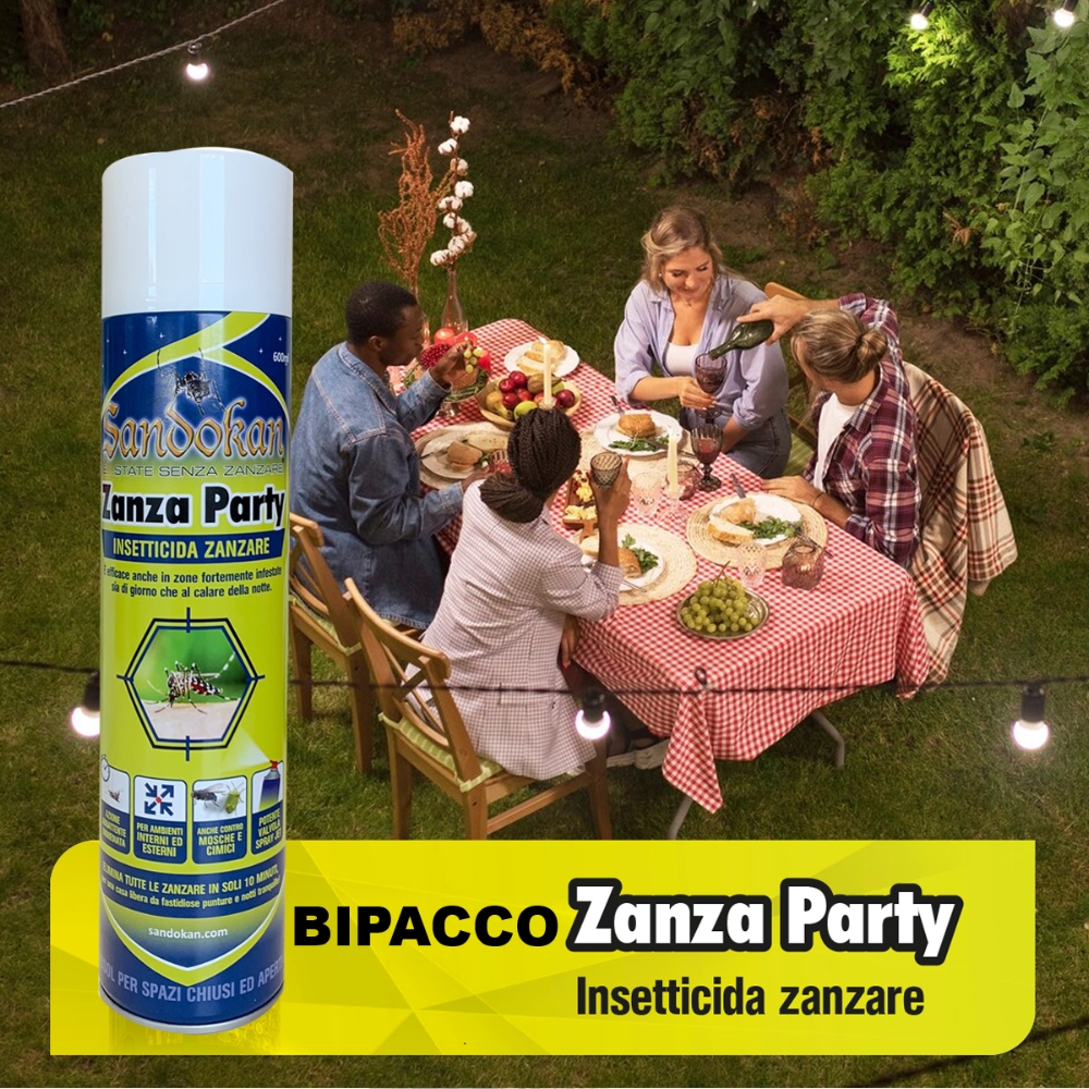 Image of No Brand Insetticida BIPACCO INSETTICIDA SANDOKAN ZANZA PARTY 600 ml con funzione abbattente014