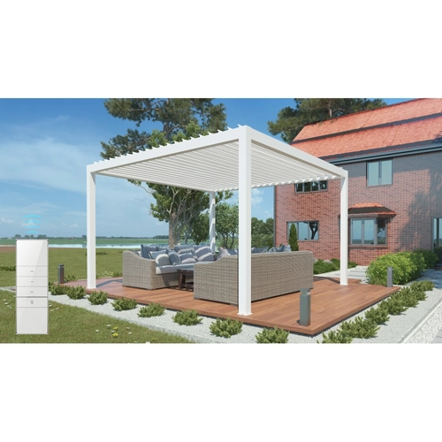 Pergola bioclimatica BOUGANVILLE 4X4X2.50M BIANCA BIANCA BRI1558103