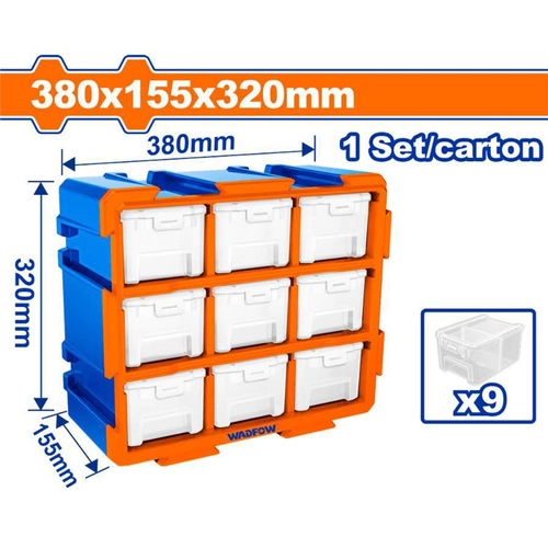 CASSETTIERA MODULARE 9 CASSETTI TRASPARE BRI1558493