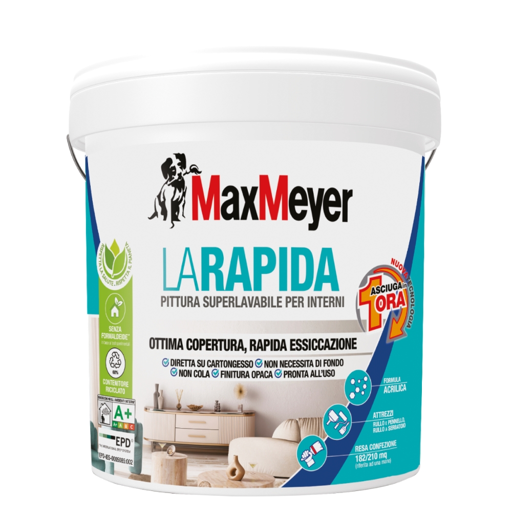 Image of MaxMeyer Idropittura LaRapida Superlavabile A+ 14L014