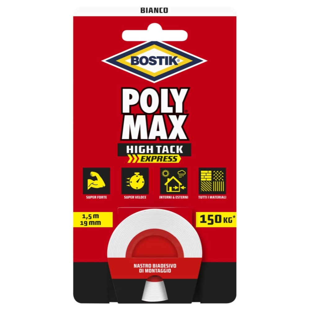 Bostik Nastro biadesivo Poly Max biadesivo