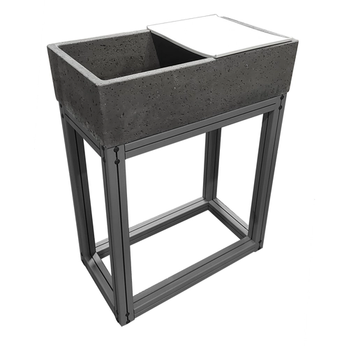 Fontana a colonna con lavabo garden colore antracite BRI1565686