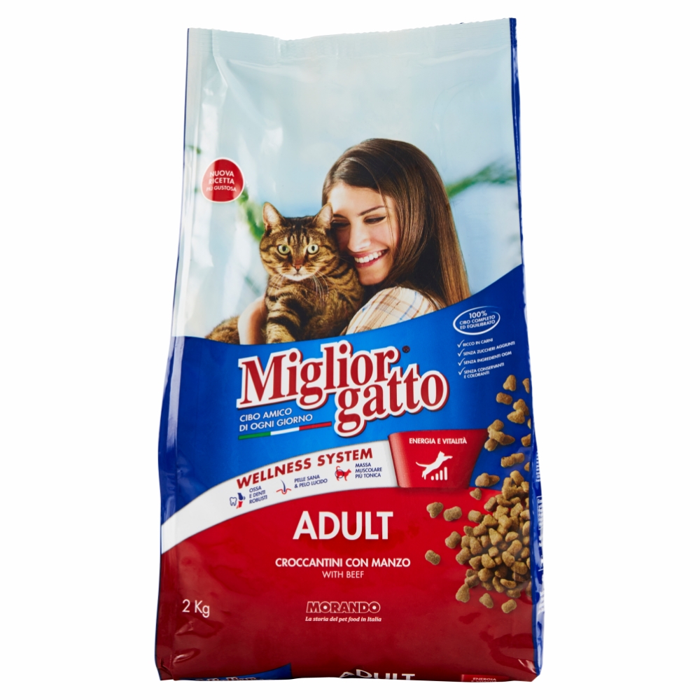 MIGLIOR GATTO crocchette manzo/fegato kg 2