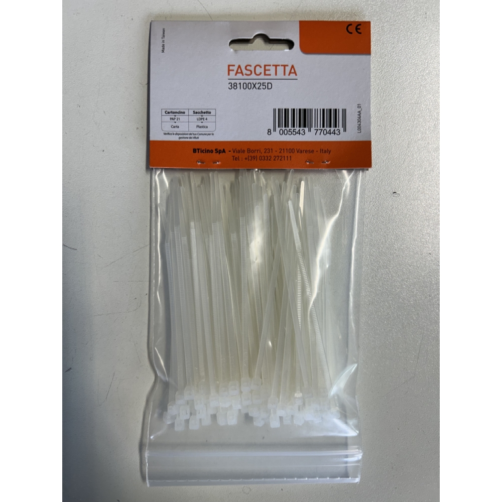 BTicino Fascetta nylon FASCETTA NATURALE 280X3,5   100 pezzi S3,5 x L280mm