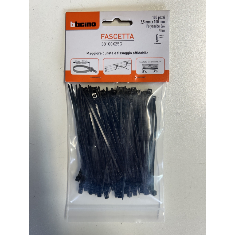 BTicino Fascetta nylon FASCETTA NERA 500X7,5   25 pezzi S7,5 x L500mm