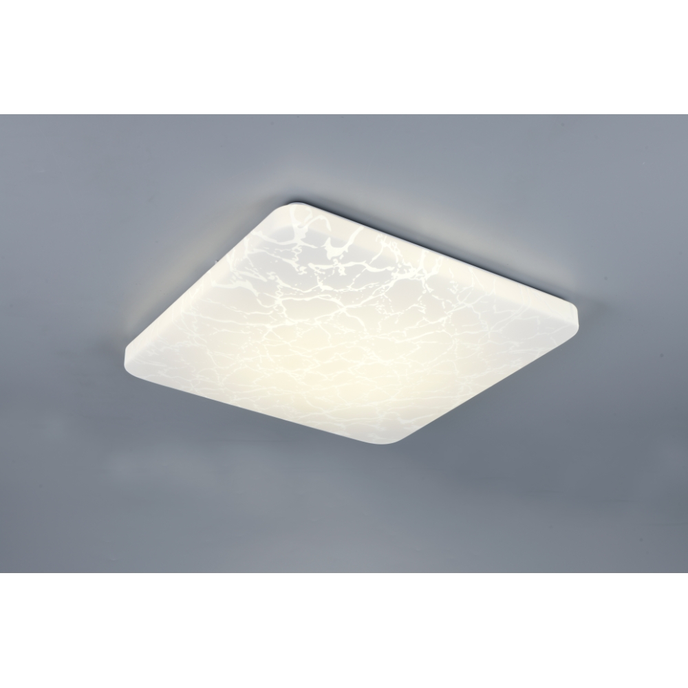 TRIO Plafoniera MANDRIA PLAFONIERA LED DIFFUSORE QUADRATO EFFETTO GHIACCIO 41X41CM