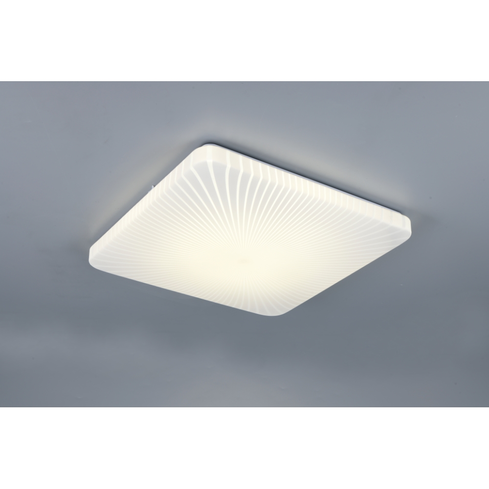 TRIO Plafoniera MANDRIA II PLAFONIERA LED DIFFUSORE QUADRATO EFFETTO RIGHE 41X41CM