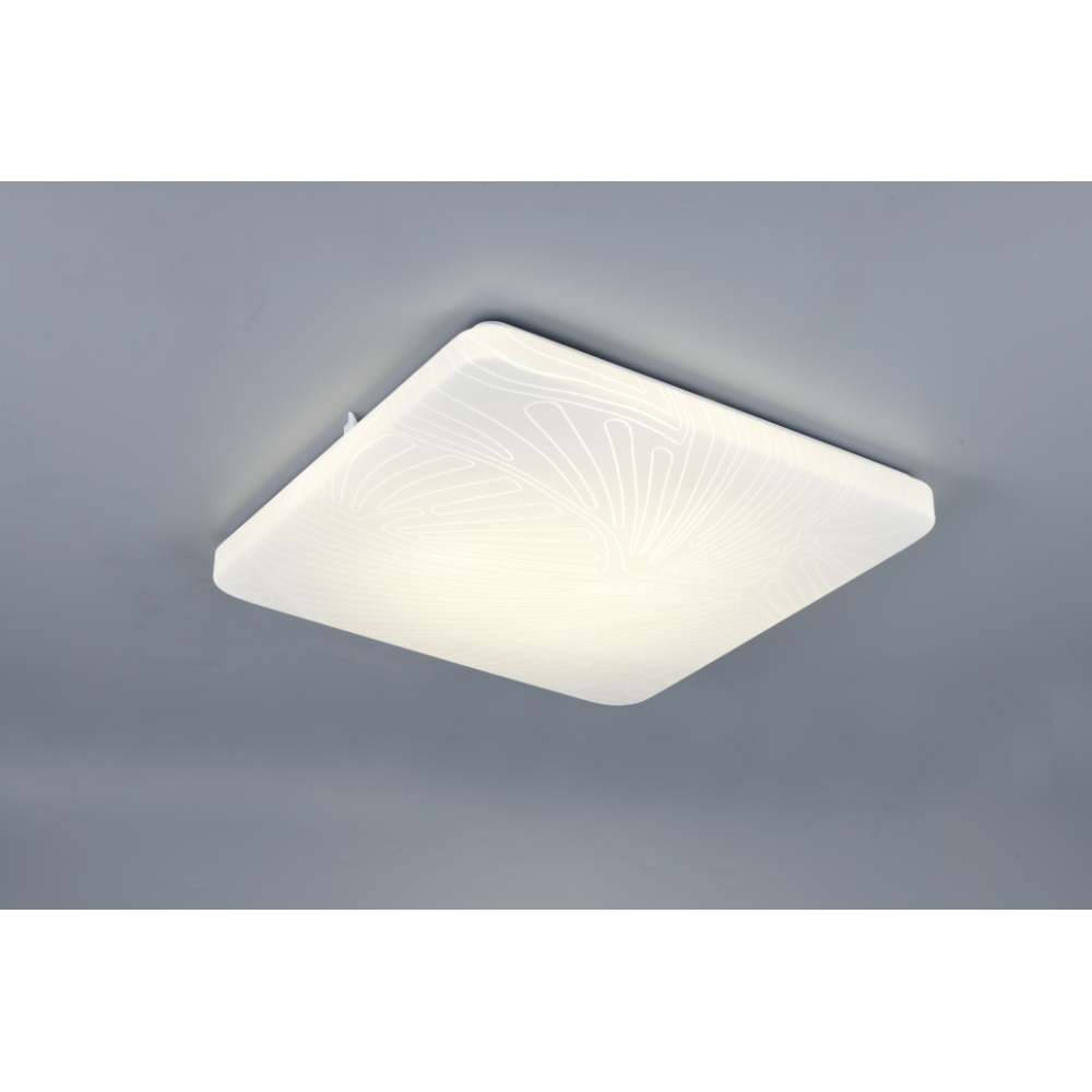 TRIO Plafoniera MANDRIA III PLAFONIERA LED DIFFUSORE QUADRATO EFFETTO FOGLIA 41X41CM