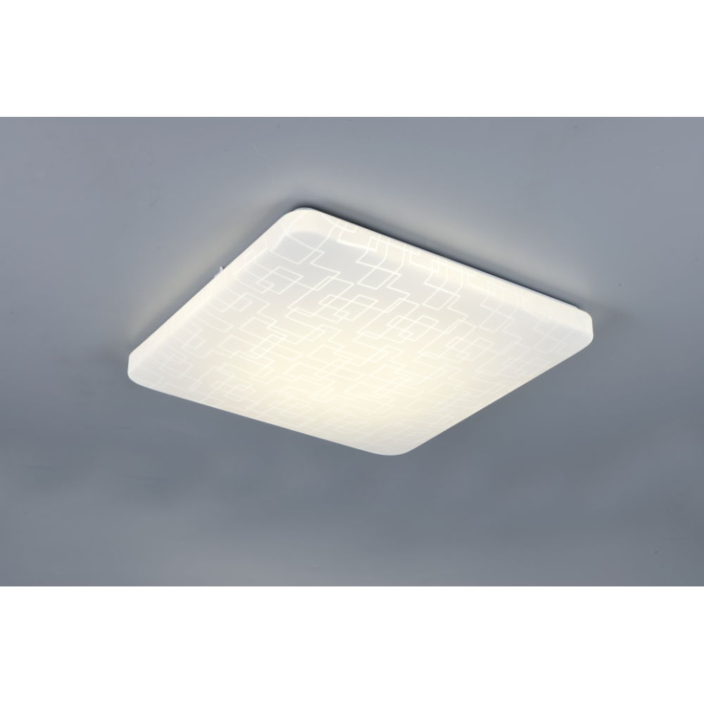 TRIO Plafoniera MANDRIA V PLAFONIERA LED DIFFUSORE QUADRATO EFFETTO RETTANGOLI 41X41CM