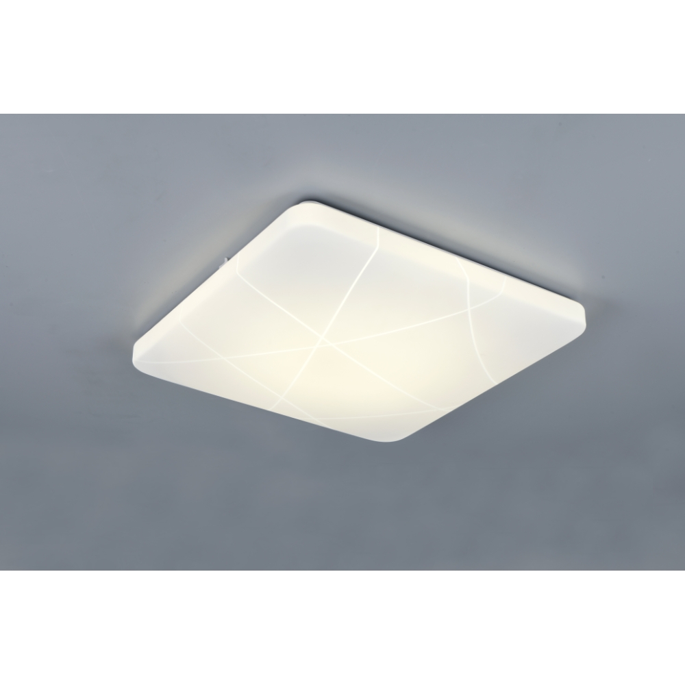 TRIO Plafoniera MANDRIA VI PLAFONIERA LED DIFFUSORE QUADRATO EFFETTO LINEA 41X41CM