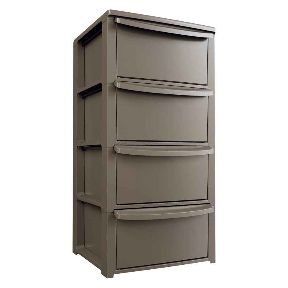 Art Plast CASSETTIERA IN POLIPROPILENE TORTORA