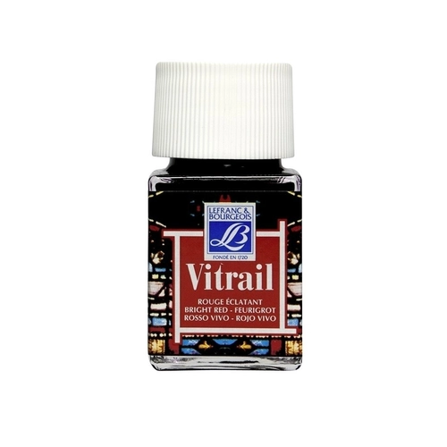 Colore per vetro Vitrail rosso scarlatto da 50 mL BRI15780