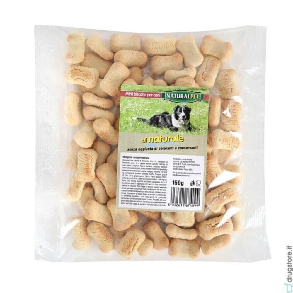 Naturalpet Naturalpet Biscotti Cane Mini al Naturale 150 gr