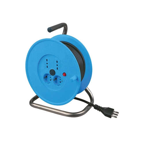 Avvolgicavo SERIE MINI con cavo, con conduttore di terra, con interruttore di sicurezza 25 m BRI172204
