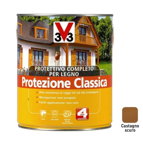 Impregnante Protezione Classica a solvente da 2,5 L, castagno BRI17510