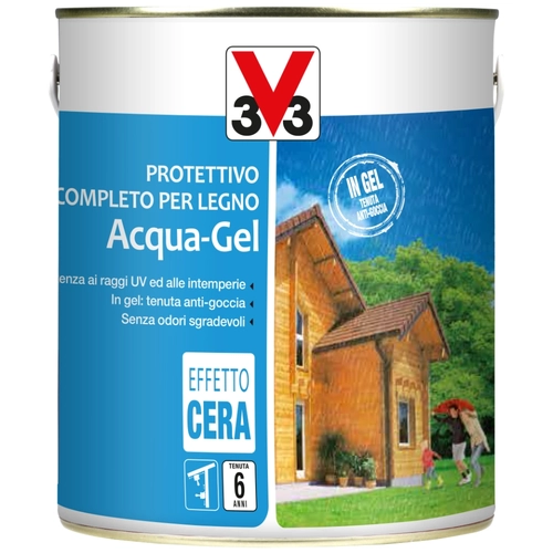 Impregnante protettivo completo per legno acqua gel all' acqua da 2,5 L BRI17648