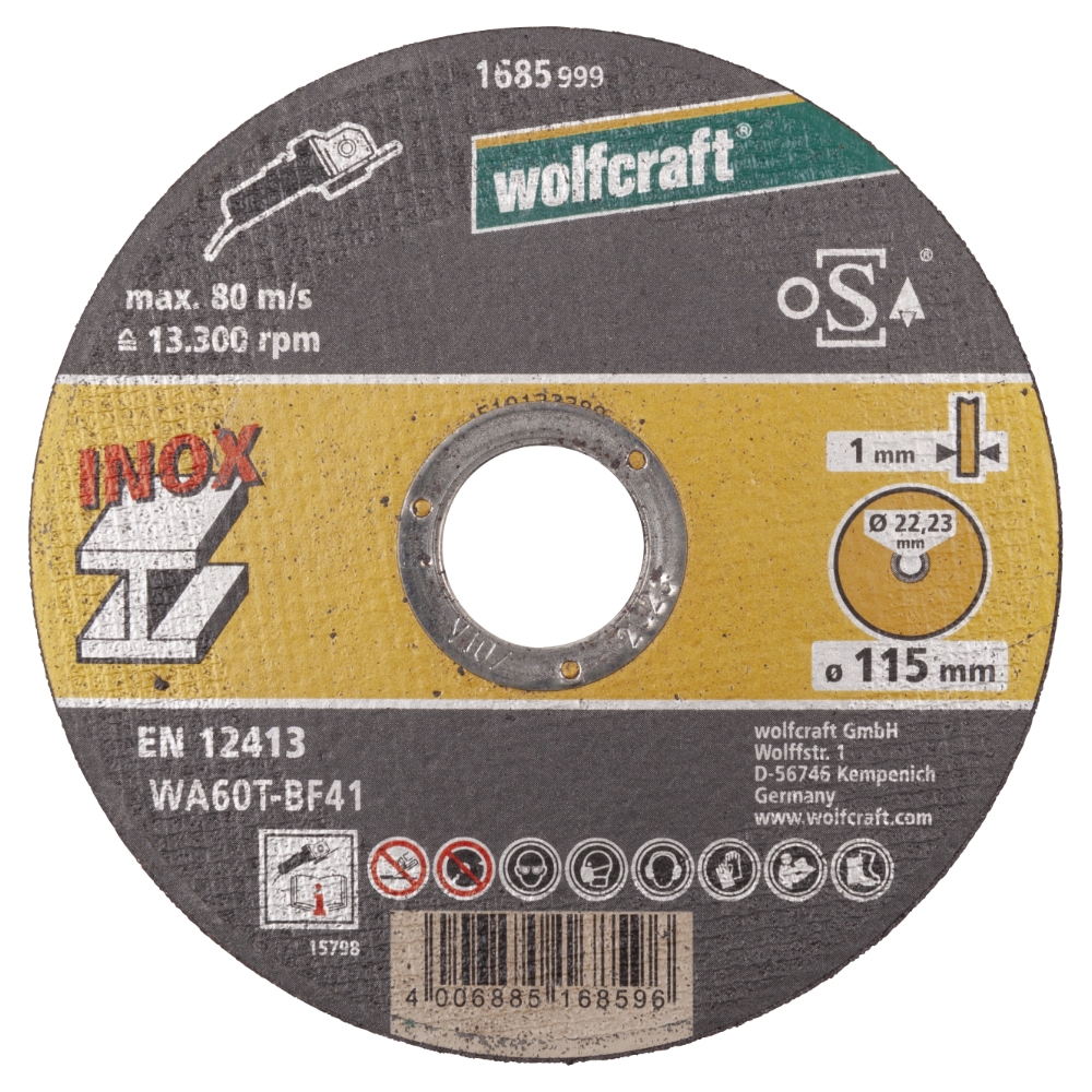 Image of WOLFCRAFT DISCO TAGLIO INOX D.115014