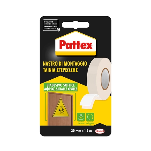 Nastro biadesivo PATTEX biadesivo soffice BRI34593