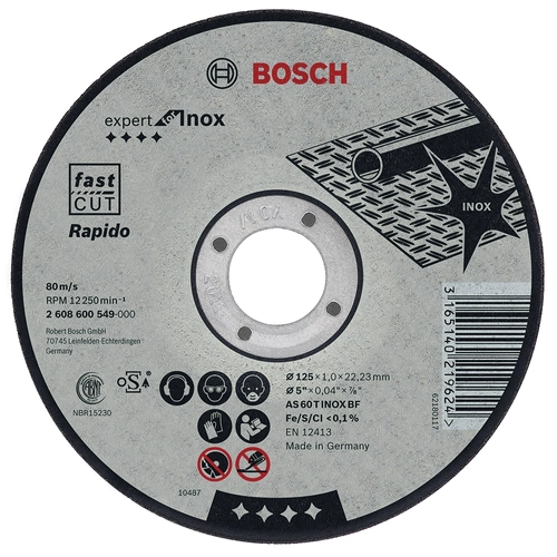 Mola taglio per inox BRI350606