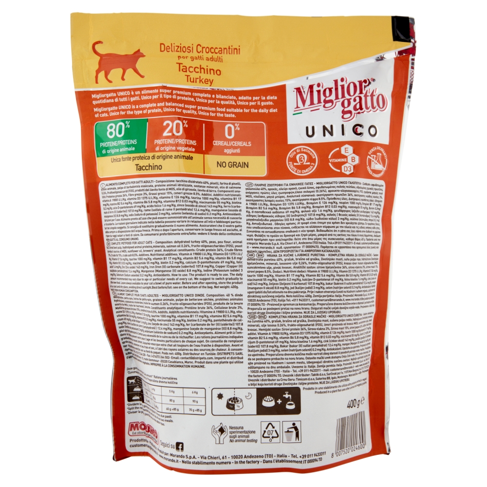 Morando Migliorgatto Unico Deliziosi Croccantini Tacchino 400 g