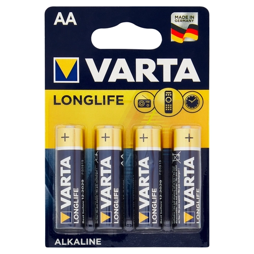 Varta Longlife AA LR6 1.5V Alkaline 4 pz BRI364507
