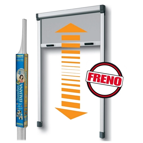 Zanzariera in kit BAZAR VERTICALE C/FRIZIONE per finestre BRI414036