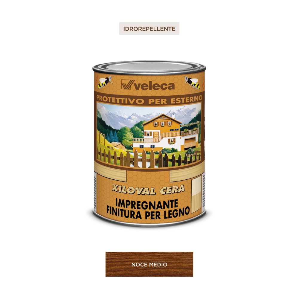 Veleca Impregnante Xiloval Cera Noce Medio a solvente da 5 L