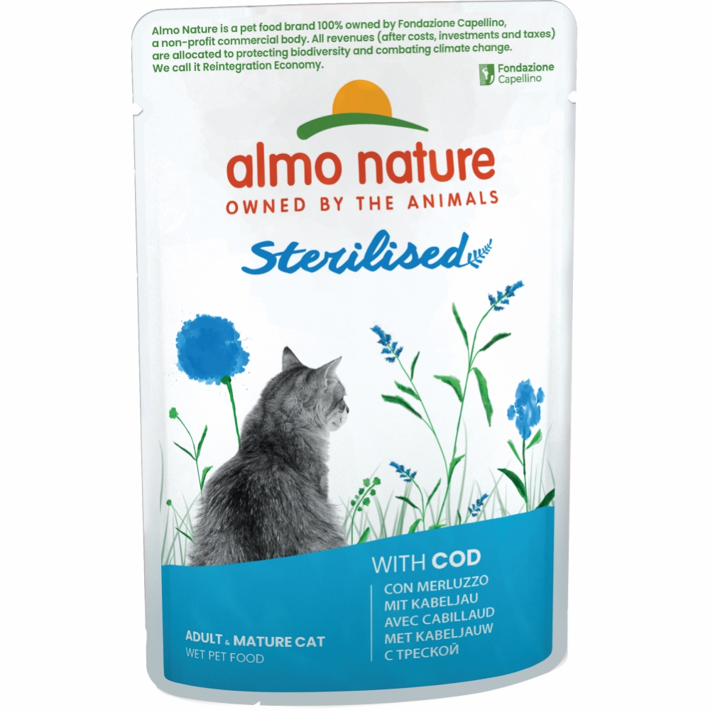 Almo Nature Holistic Sterilized Adult Cat con Merluzzo 70g