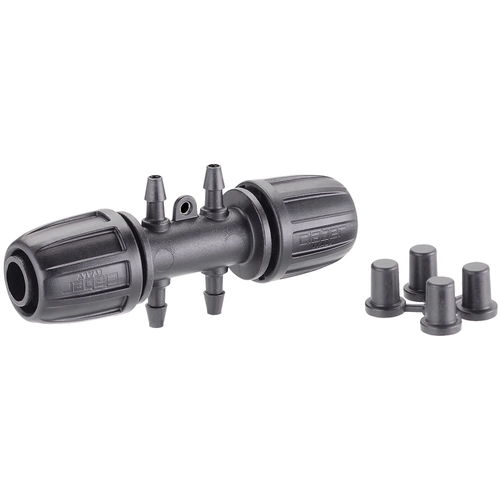 Raccordo a croce 1/2" (13-16 mm) 4 uscite da 1/4" (4-6 mm) in polipropilene BRI438492