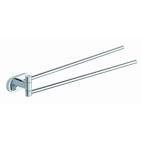 Porta salviette a snodo a forare, ad incollo LOUISE colore cromo BRI458809