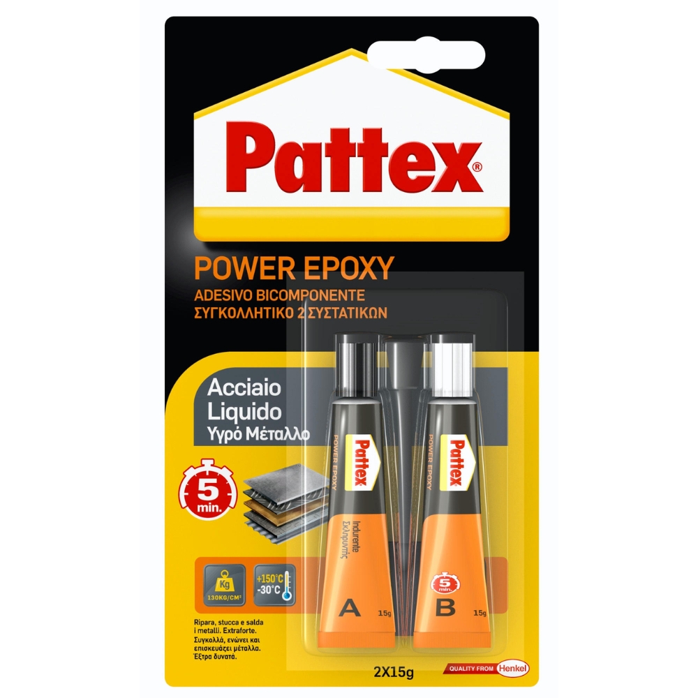 Image of Pattex Pasta epossidica PATTEX acciaio liquido formato 30 g014