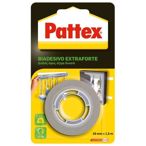 Pattex biadesivo power fix brico 19mmx1,5m BRI48689